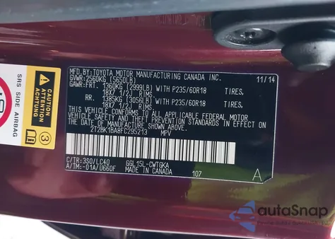 2015 Lexus Rx 350 from USA, damaged, VIN 2T2BK1BA8FC295213